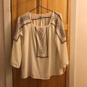 Women's cotton embroidered top.